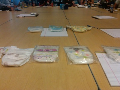 Reviewing Diaper designs at Pampers Blogger Day