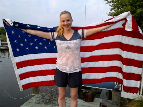 Rosie Pope and the American Flag